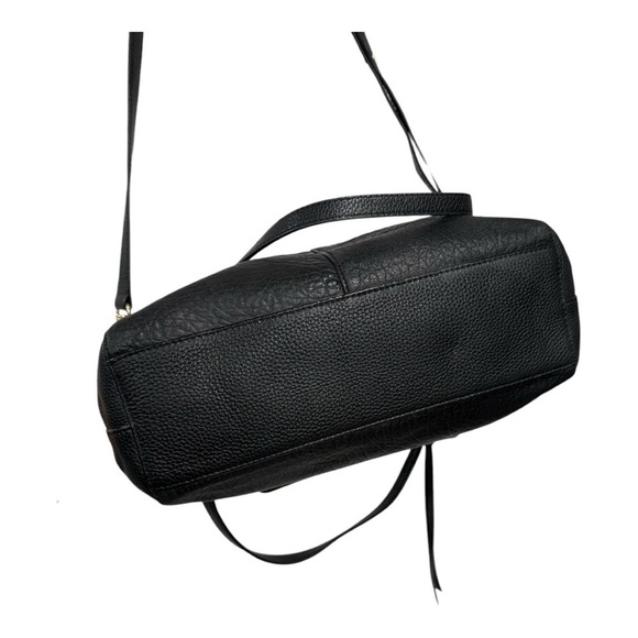 VINCE CAMUTO RAYA SATCHEL HANDBAG PURSE Black Leather - Picture 7 of 10